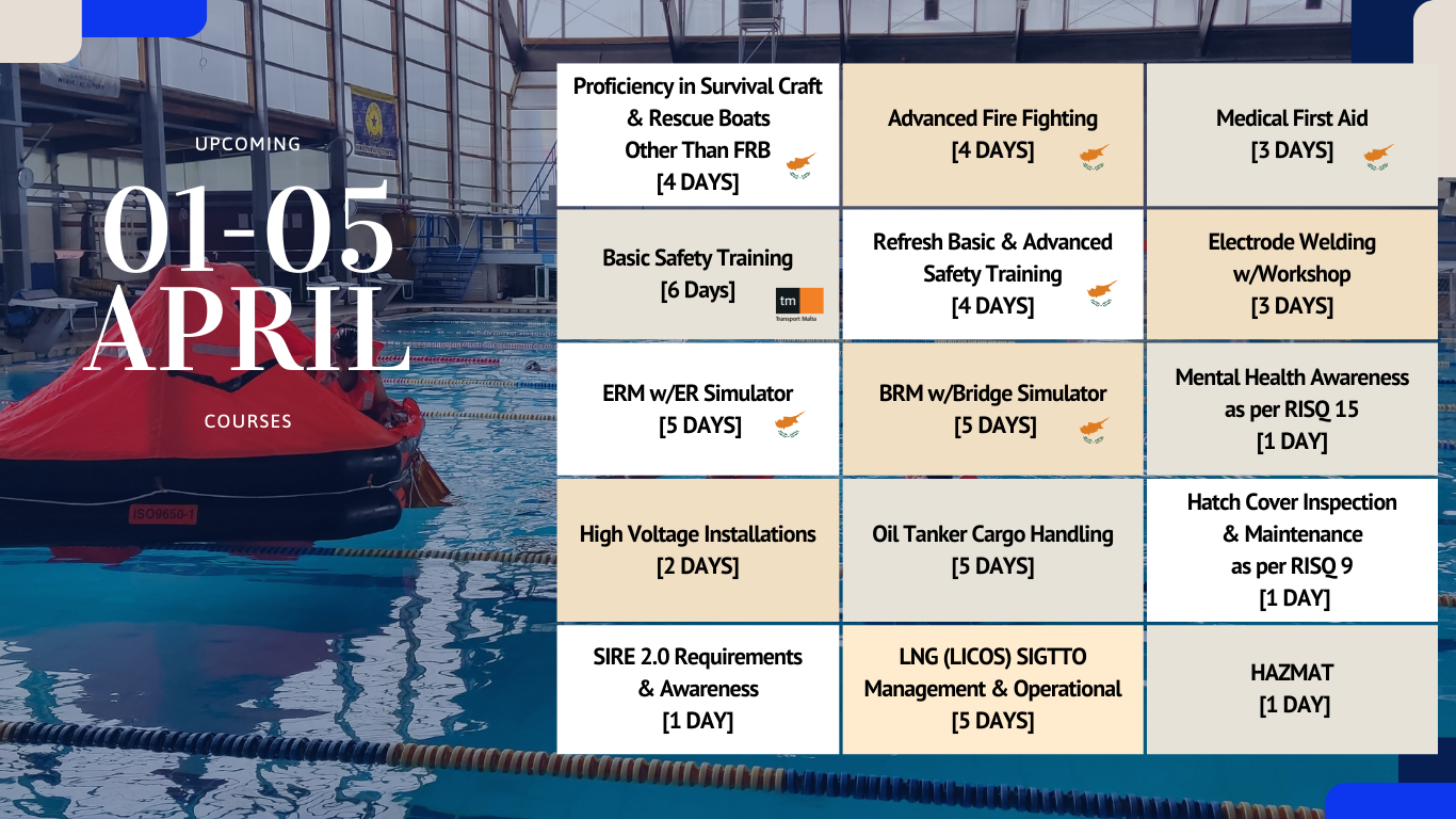 Next Week Courses QMS Maritime Training Center